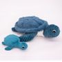 Soft toy - TURTLE & BABY BLUE - LES PTIPOTOS - DEGLINGOS