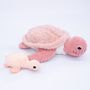 Soft toy - SAVE THE TURTLE AND ITS PINK BABY - THE PTIPOTOS - DEGLINGOS