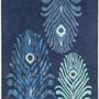 Tapis contemporains - Majestic Trinity Blue, luxueux tapis touffeté à la main - OBEETEE