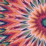 Tapis contemporains - Iris Ikat Pink, luxueux tapis touffeté à la main - OBEETEE