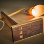 Desk lamps - DRAPE 2 wooden night lamp - VAN DEN HEEDE-FURNITURE-ART-DESIGN