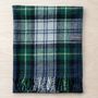 Plaids - Couverture en laine recyclée en robe Gordon Tartan - THE TARTAN BLANKET CO.