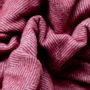 Throw blankets - Recycled Wool Blanket in Burgundy Herringbone - THE TARTAN BLANKET CO.