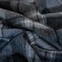 Throw blankets - Lambswool Blanket in Macrae Grey Tartan - THE TARTAN BLANKET CO.