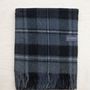 Throw blankets - Lambswool Blanket in Macrae Grey Tartan - THE TARTAN BLANKET CO.