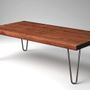 Coffee tables - Rustic Coffee Table with Hairpin Legs - LIVING MEDITERANEO