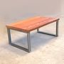 Coffee tables - Industrial Type Coffee Table with Wooden Top - LIVING MEDITERANEO