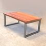 Tables basses - Table basse de type industriel avec plateau en bois - LIVING MEDITERANEO