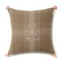 Fabric cushions - Muddy pink ombbed cushion cover - AADYAM HANDWOVEN
