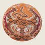 Tapis classiques - Tapis tigre tibétain noué à la main - Tapis tigre rond - OATS & RICE
