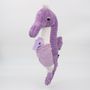 Soft toy - Papadou the Seahorse Purple - Les Ptipotos - DEGLINGOS