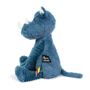 Soft toy - Plush Rhino blue - Les Ptipotos - DEGLINGOS