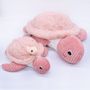 Soft toy - SAUVENOU GIANT TURTLE PINK - LES PTIPOTOS - LES DEGLINGOS