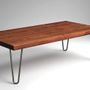 Coffee tables - Rustic Coffee Table with Hairpin Legs - LIVING MEDITERANEO