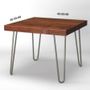 Night tables - Rustic Side Table with Hairpin Legs - LIVING MEDITERANEO