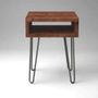 Tables de nuit -  Table d'appoint style boîte vintage avec pieds en épingle à cheveux - LIVING MEDITERANEO