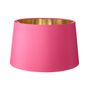 Objets de décoration - Abat-jour en soie rose synthétique 40 cm avec doublure dorée - RV ASTLEY LTD