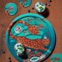 Trays - Snow Leopard / teal - Tray - Tablemat - coaster - JAMIDA OF SWEDEN