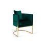Armchairs - Maui - Glamorous velvet armchair - green - LE NOIR