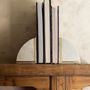 Objets de décoration - Lot de 2 serre-livres Vinci en marbre et laiton 10x5x13 cm AX71046 - ANDREA HOUSE