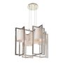 Ceiling lights - Hurricane nickel finish 5 light square chandelier T G - RV  ASTLEY LTD