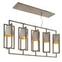 Ceiling lights - Hurricane Antique Brass Finish 5 Light Long Chandelier TG - RV  ASTLEY LTD