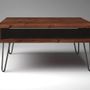 Objets design - Table basse Box avec pieds en épingle à cheveux - LIVING MEDITERANEO