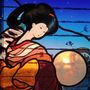 Décorations vitrail  - Vitrail "Japonaise" - A&O - VITRAUX HONFLEUR