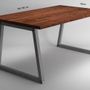 Dining Tables - Dining Table with Square Tubular Legs Type O trapezium  - LIVING MEDITERANEO