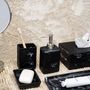 Installation accessories - Polyresin. Black marble effect  Toothbrush holder 8x6x10 cm BA71083 - ANDREA HOUSE