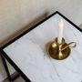 Coffee tables - White marble and metal side table 41.5x41.5x40 cm MU71009 - ANDREA HOUSE