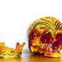 Decorative objects - Home'Skull, Skull XL Calaveras Dia de los muertos Mandala Fuego - L'ATELIER DES CREATEURS