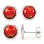 Jewelry - Silver Surgical Stainless Steel Studs - Poppy (00628) - LES JOLIES D'EMILIE
