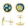 Jewelry - Gold Surgical Stainless Steel Studs - Flabellum - LES JOLIES D'EMILIE