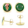 Jewelry - Gold Surgical Stainless Steel Studs - Frida - LES JOLIES D'EMILIE