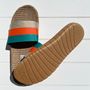 Shoes - Les Mauricettes de Micheline, striped women's slides - LES MAURICETTES