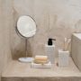 Bathroom mirrors - White marble and chrome stand mirror X5 / Ø20x34 cm BA71007  - ANDREA HOUSE