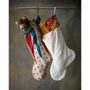 Other Christmas decorations - Kantha Christmas Stocking - BASHA BOUTIQUE