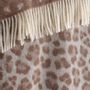 Throw blankets - Animal Print Pure Wool Throw - Available in Neutral Palettes - 130 x 190 cm - J.J. TEXTILE LTD