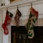 Other Christmas decorations - Kantha Christmas Stocking - BASHA BOUTIQUE