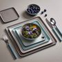 Everyday plates - SQUARE Double Coloured Plate Set - ESMA DEREBOY HANDMADE PORCELAIN