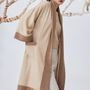 Homewear - NATUREL undyed oversized cashmere robe - SANDRIVER MONGOLIAN CASHMERE