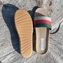 Shoes - Les Mauricettes de Roland, striped men's slides - LES MAURICETTES