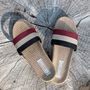 Shoes - Les Mauricettes de Gilbert, striped men's tap - LES MAURICETTES