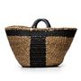 Shopping baskets - Hogla and black jute basket - MAISON BENGAL