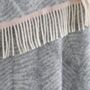 Throw blankets - Grey Fern Throw - Pure Wool - 130 x 190 cm - J.J. TEXTILE LTD