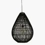 Hanging lights - Maze lamp drop black & natural - RAW MATERIALS