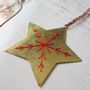 Other Christmas decorations - Embroidered metal Christmas ornaments in brass and copper - BASHA BOUTIQUE