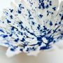 Ceramic - Flower Paper White and Blue Porcelain - GUENAELLE GRASSI