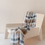 Throw blankets - Recycled Wool Blanket in Neutral Herringbone Check - THE TARTAN BLANKET CO.